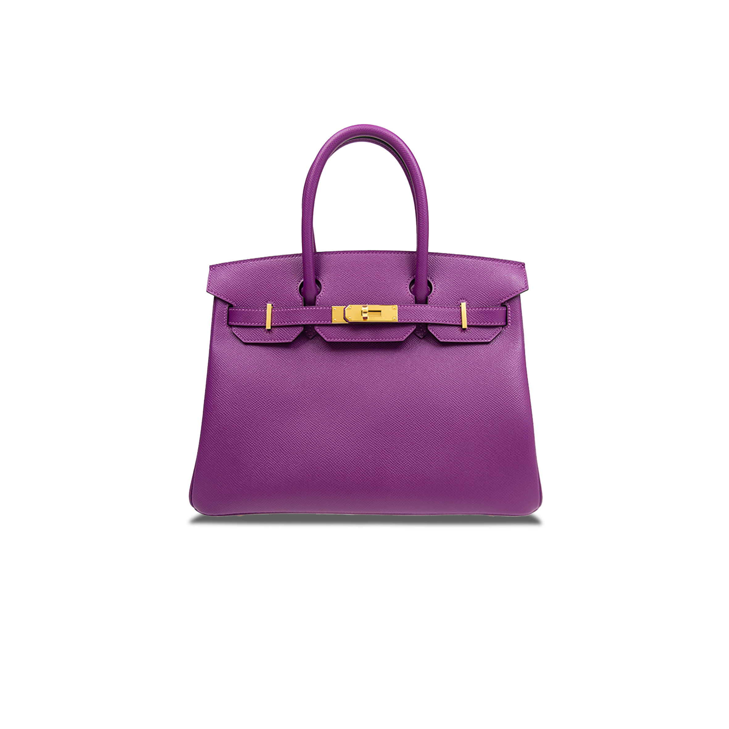 HERMES MASTER BIRKIN 30 TOGO LEATHER ANEMONE PURPLE GOLD BUCKLE BAG BK30P9EPGP (30*23*15cm)